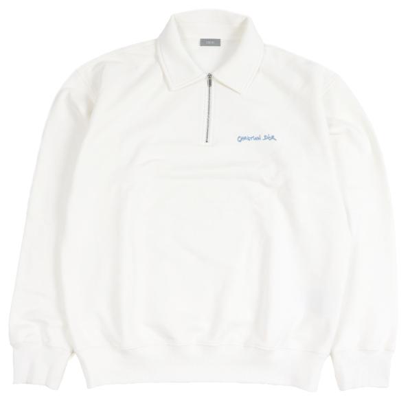 極美品□DIOR ディオール オム 24AW 443J616A0531 ロゴエンブロイダリー ハーフジップ スウェット ホワイト M イタリア製 正規品 メンズ Dior HOMME 極美品□DIOR ディオール オム 24AW 443J616A0531 ロゴエン