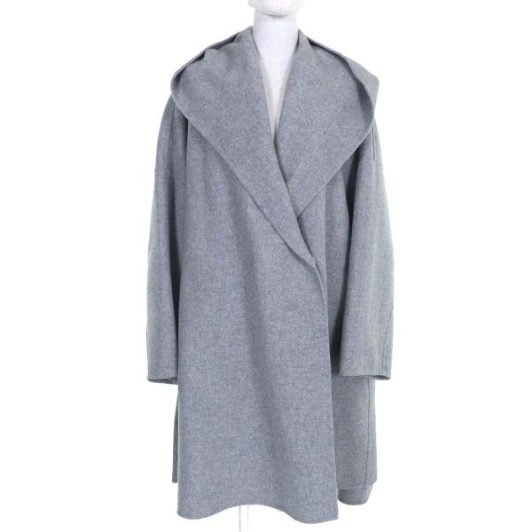 極美品☆バーバリーロンドンウールショールコート大きいサイズグレー 極美品△ebure エブール 3010200123 ウール100％ バックベルト付き