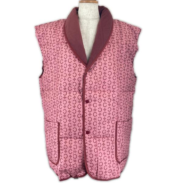 未使用品▲CELINE セリーヌ SAF1553736 コットン100％ トリオンフ スリーパー ダウンベスト ピンク M~L 箱付き 日本製 正規品 CELINE（セリーヌ） 未使用品△CELINE SAF1553736 コットン100