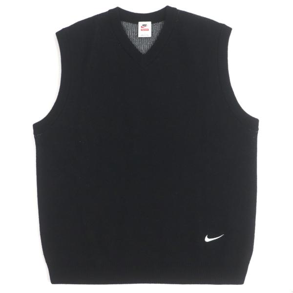 極美品▽シュプリーム ナイキ 25SS HF9638-010 Sweater Vest Vネック