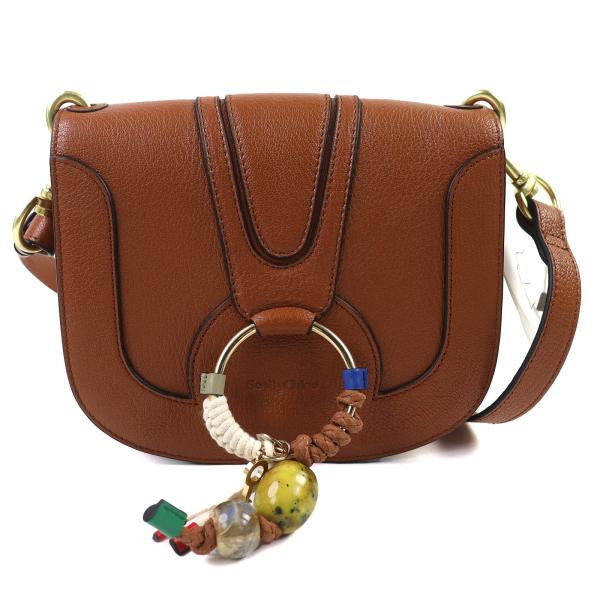 極美品△SEE BY CHLOE シーバイクロエ CHS23SS896C72242 HANA SMALL ハナ レザー クロスボディバッグ ショルダーバッグ ブラウン 袋付き SEE BY CHLOE（シーバイクロエ） 極美品△SEE BY CHLOE