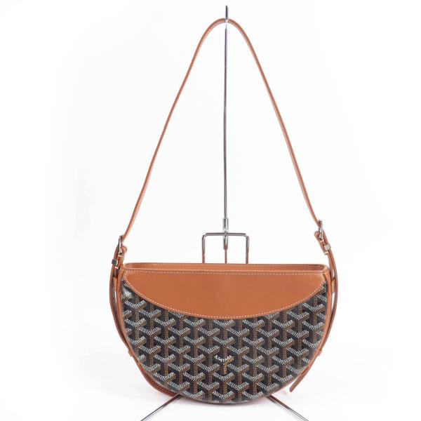 未使用品☆GOYARD ゴヤール ヒロンデル ショルダーバッグ ゴヤールディンキャンバス ロゴ総柄デザイン ブラック ブラウン 保存袋付き フランス製 レディース GOYARD（ゴヤール） 未使用品☆GOYARD ヒロンデル ショルダーバッグ