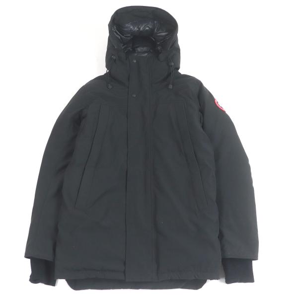 美品□  カナダグース 3400M SANFORD PARKA ロゴワッペン フーデッド ダウンコート ブラック XS カナダ製 正規品 メンズ CANADA GOOSE（カナダグース） 美品□CANADA GOOSE 3400M SANFORD