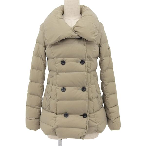 極美品▲TATRAS タトラス LTA18A4488 LORENZANA ロゴワッペン付き ダブルブレスト ダウンジャケット ベージュ 2 正規品 レディース 極美品△TATRAS タトラス LTA18A4488 LORENZANA ロゴワッペン付き