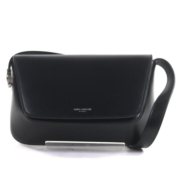 SAINT LAURENT PARIS サンローランパリ Smooth Leather Shoulder bag スモール クロスボディ スムースレザー ロゴ フラップ ショルダーバッグ ブラック 821003 brand-td-store_00044950