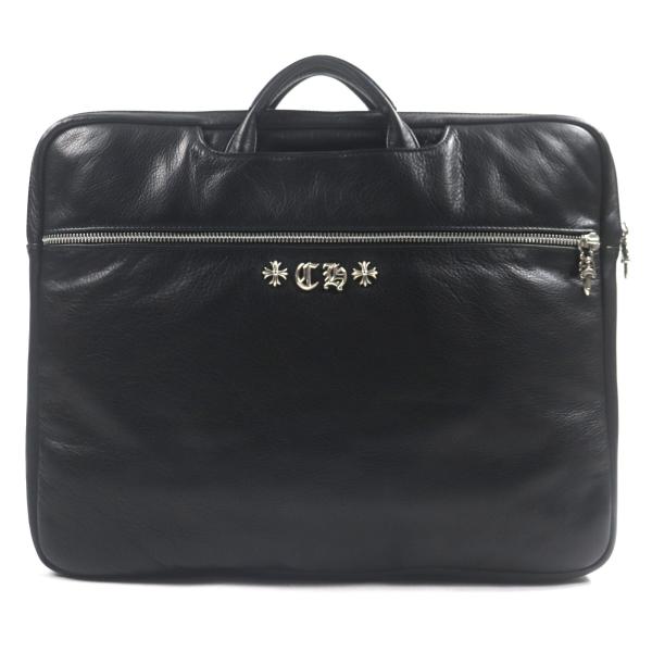 美品▼CHROME HEARTS クロムハーツ CREEPY BAG クリーピーバッグ レザー ダガージップ ブリーフケース ブラック シルバー金具 保存袋付き 美品▽CHROME HEARTS クロムハーツ CREEPY BAG クリーピーバッグ