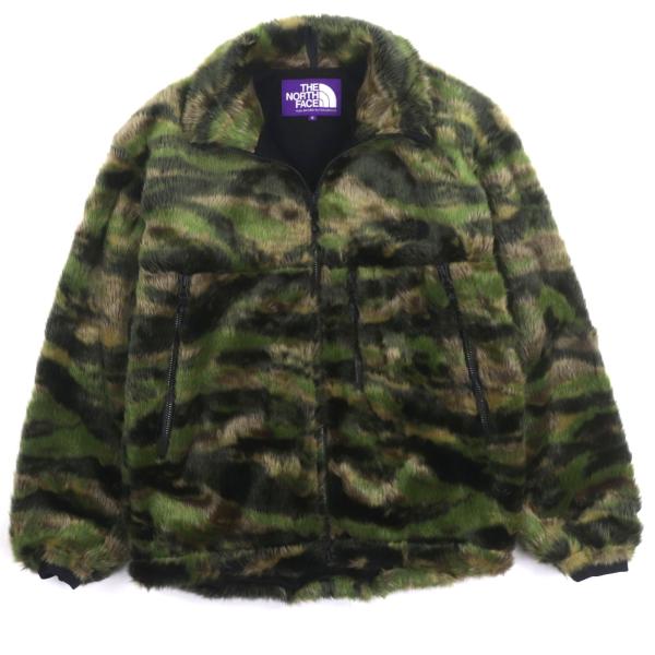 極美品▼THE NORTH FACE PURPLE LABEL ザノースフェイスパープルレーベル NP2967N Camouflage Fur Field Jacket ポリエステル アクリル系 カモフラ 迷彩柄 ダブルジップアップ フリースジャケット グリーン S 正規品 メンズ brand-td-store_00045498