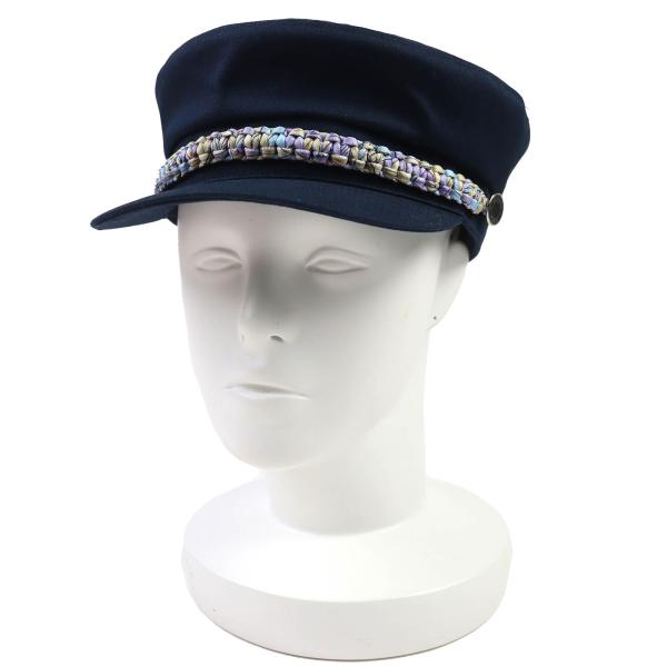 未使用品△HERMES エルメス DEAUVILLE SILK ドーヴィル セリエボタン キャスケット 帽子 ネイビー 57 箱・保存袋付き フランス製 正規品 HERMES（エルメス） 未使用品△HERMES DEAUVILLE SILK ドーヴィル