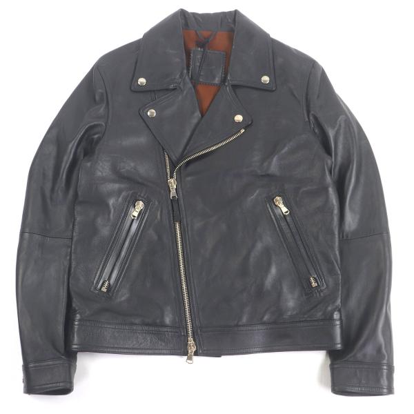 極美品□EMMETI エンメティ 8752-27 GABRUELE BR 羊革 ナッパレザー