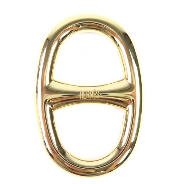 未使用品◇HERMES エルメス シェーヌダンクル スカーフリング ファション小物 ゴールド 箱・保存袋付き フランス製 レディース HERMES（エルメス） 未使用品◇HERMES シェーヌダンクル スカーフ