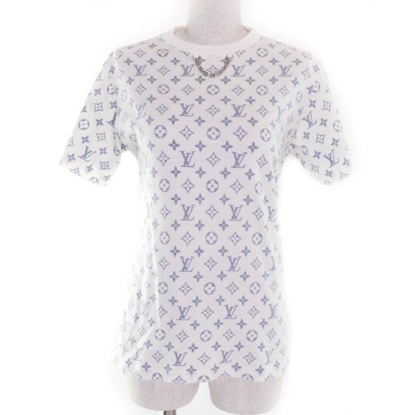 【極美品】LOUIS VUITTON Tシャツ モノグラム チェーン ネイビー LOUIS VUITTON 極美品☆LOUIS ルイヴィトン コットン100％ モノグラム