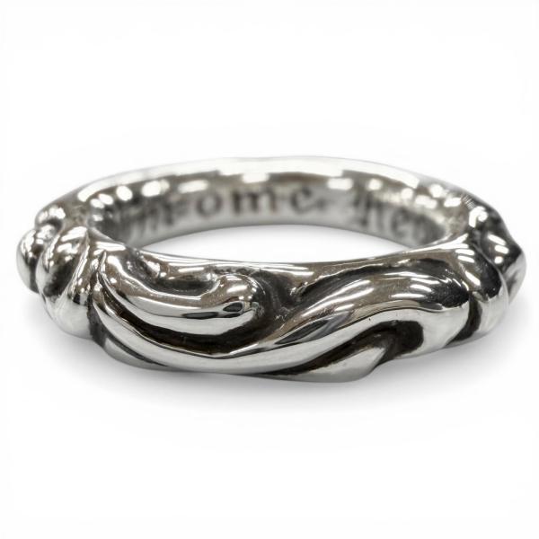 極美品▽CHROME HEARTS クロムハーツ スクロールバンド 925 リング