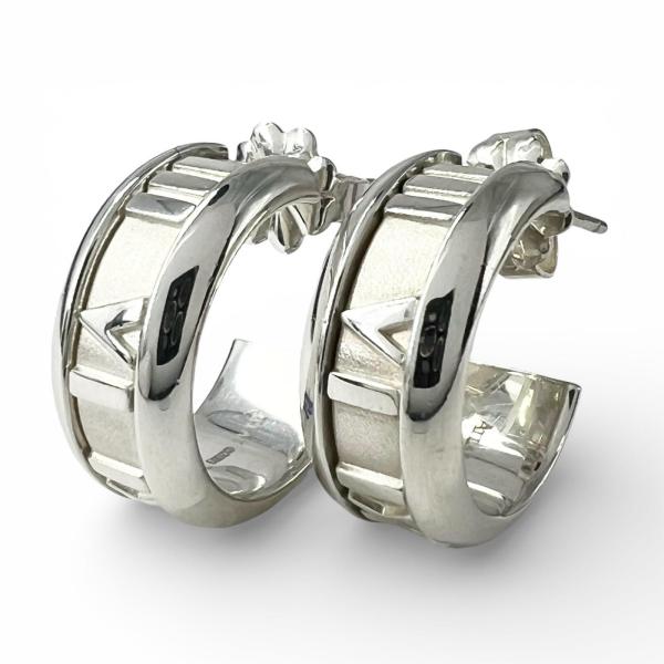 Tiffany & Co. アトラスシルバーフープピアス TIFFANY&Co.（ティファニー） 極美品△TIFFANY&Co. アトラス 925