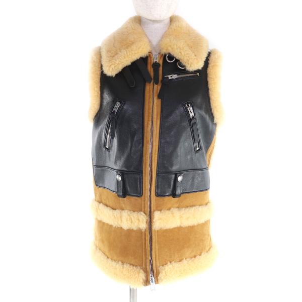 COACH（コーチ） 極美品☆COACH ロゴボタン付 ムートンレザー切り替え