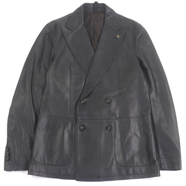 美品13.4万 タリアトーレ ジャケット ラペルピン付 イタリア製48 M〜L位 極美品□TAGLIATORE タリアトーレ PIERL ラムレザー ブートニエール