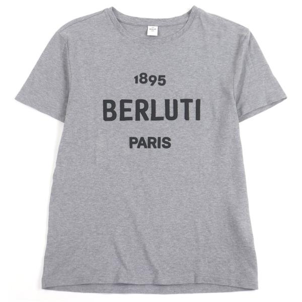 極美品□BERLUTI ベルルッティ ロゴパッチ クルーネック ショート