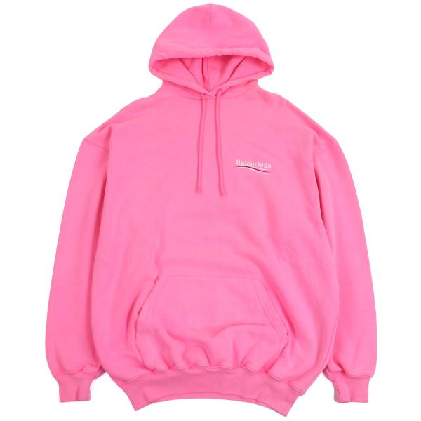 極美品□BALENCIAGA バレンシアガ 578135 キャンペーンロゴプリント プルオーバー スウェットパーカー フーディー ピンク XS 正規品 BALENCIAGA（バレンシアガ） 極美品□BALENCIAGA 578135 キャンペーン