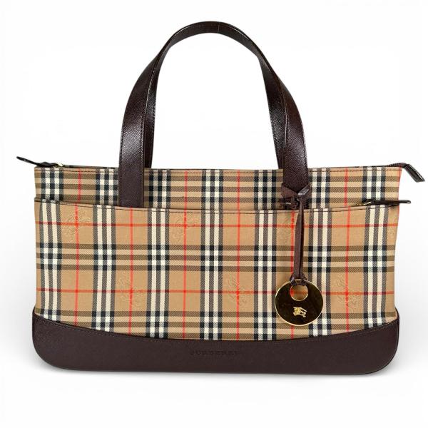 【未使用保管品】Burberrys ヴィンテージ ノバチェック レザー 保存袋付 BURBERRY（バーバリー） 未使用品△BURBERRY ヴィンテージ レザー