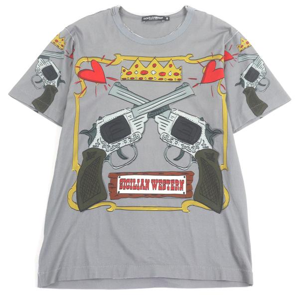 極美品□DOLCE&GABBANA ドルチェ＆ガッバーナ ヴィンテージ加工 黒タグ