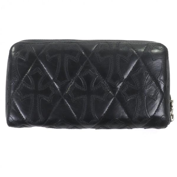 良品▽CHROME HEARTS クロムハーツ REC F ZIP QUILTED ラムレザー 925