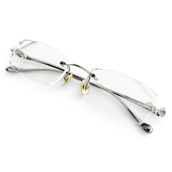 【正規品】Cartier（カルティエ）リムレスメガネフレーム Cartier（カルティエ） 極美品△Cartier パンテール ヘアライン ツー