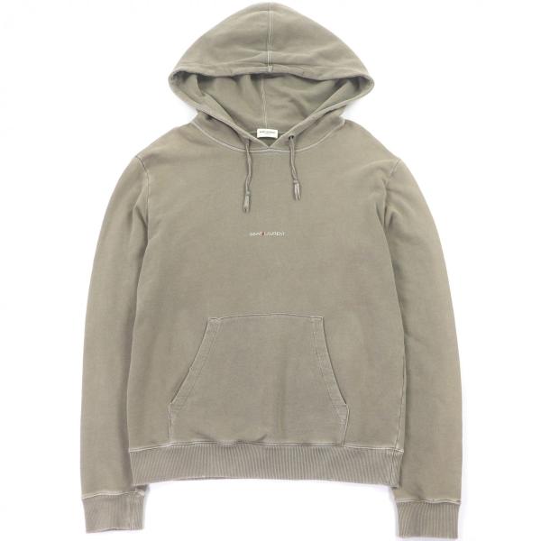 サンローラン ヴィンテージ加工 フロントロゴ パーカー トップス 532119 ピンク M【中古】 美品□SAINT LAURENT PARIS サンローランパリ 532119 ヴィンテージ加工