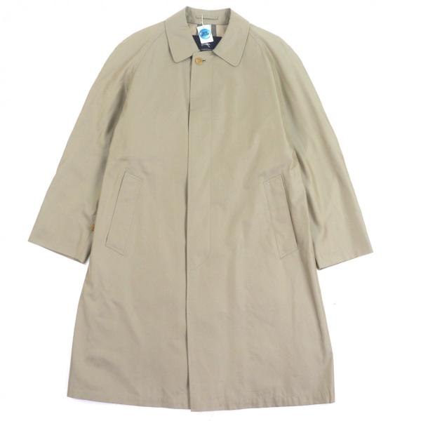 【ウールライナー付】バーバリー　裏地ノバチェック　ステンカラーコート　L 未使用品▽BURBERRY LONDON バーバリーロンドン コットン シルク 裏地