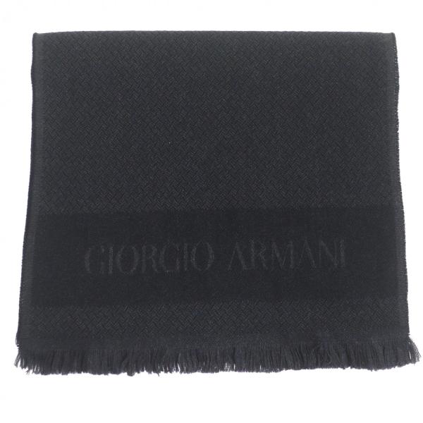未使用品▽GIORGIO ARMANI ジョルジオアルマーニ ウール100% ロゴ
