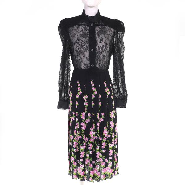 極美品 GUCCI グッチ シルク100% ロングワンピース ドレス 総柄 楽天市場】18AW GUCCI （グッチ） フラワー柄 シルク シャツ