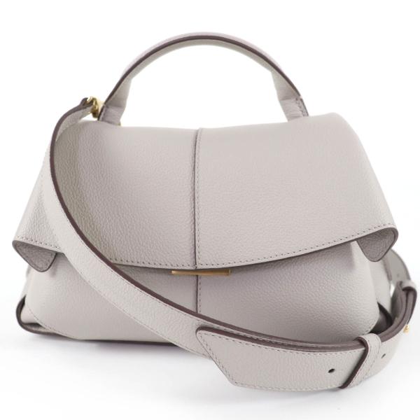 POLÈNE グレー レザー ショルダーバッグ 極美品☆POLENE ポレーヌ Mokki Mini エディション トープテクスチャー