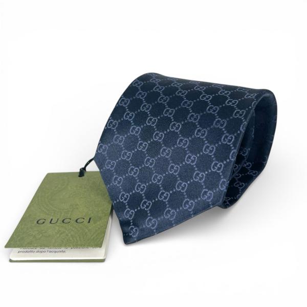 【極美品】GUCCI グッチ ネクタイ GG ブラック シルク100% イタリア GUCCI（グッチ） 極美品△GUCCI 22AW 456520 TIE FEDRA GG柄 シルク100