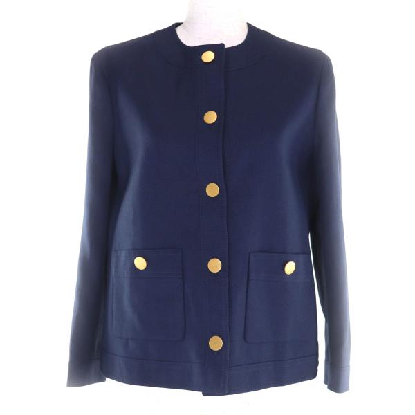 【美品】GUCCI グッチ ツイード クロップド ジャケット 金ボタン GUCCI（グッチ） 極美品◇GUCCI 21AW 617705 リネン混 金ボタン付 ノー