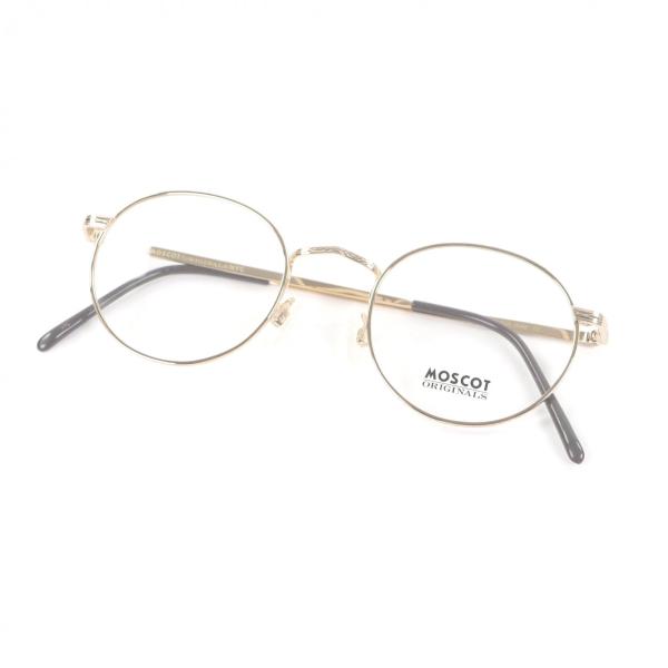 極美品□MOSCOT モスコット DOV ドーブ ラウンドフレーム メガネ 眼鏡 アイウェア ゴールド 48□21-145 デモレンズ ケース付き メンズ brand-td-store_00053739