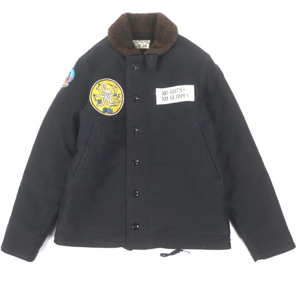 美品▽The REAL McCOY'S ザリアルマッコイズ ワッペン付き ジップ