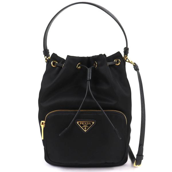PRADA（プラダ） 極美品△PRADA 1BH038 デュエット トライアングルロゴ