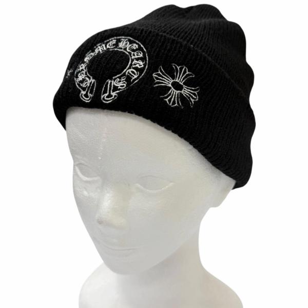 美品□CHROME HEARTS クロムハーツ ウール ホースシュー CHプラス エン