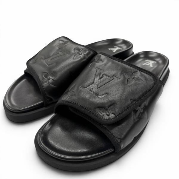 極美品！ルイ ヴィトン ロゴトップ　ミュール　モストライン レザーサンダル LOUIS VUITTON（ルイ・ヴィトン） 極美品▽LOUIS VUITTON 2022年製