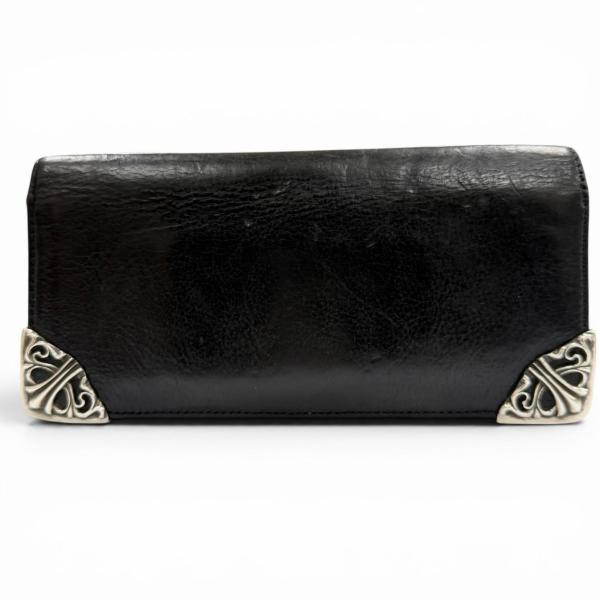 良品▽CHROME HEARTS クロムハーツ LNG SNGL FLD TIPS レザー SV925