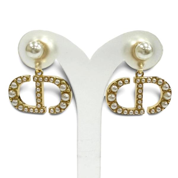 未使用品☆DIOR ディオール Dior Tribales ピアス CD クリスタルロゴ