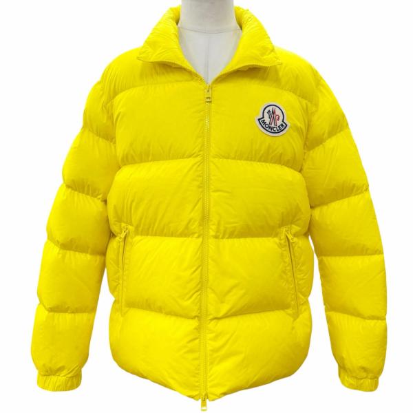 美品▼MONCLER モンクレール 23-24AW CITALA シタラ ロゴワッペン付き ダブルジップアップ ダウンジャケット イエロー 3 正規品 メンズ MONCLER（モンクレール） 美品▽MONCLER 23-24AW CITALA シタラ ロゴ