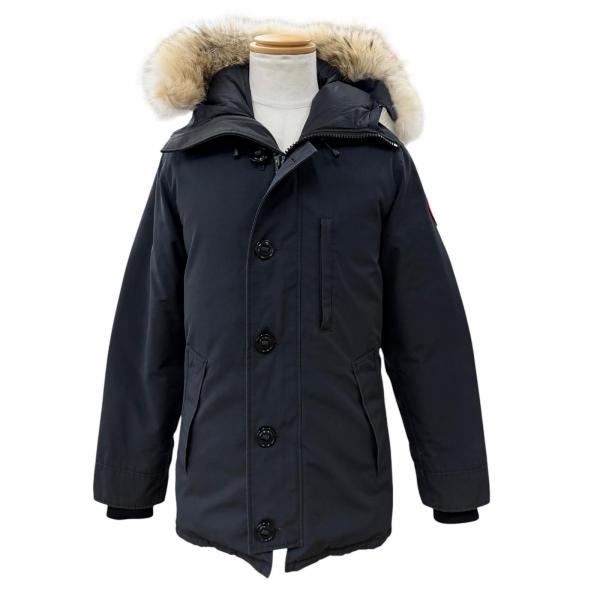 良品▼  カナダグース 3426MA Chateau Parka ロゴワッペン ファー付き フーデッド WZIPUP ダウンジャケット S 正規品 メンズ CANADA GOOSE（カナダグース） 良品▽CANADA GOOSE 3426MA Chateau