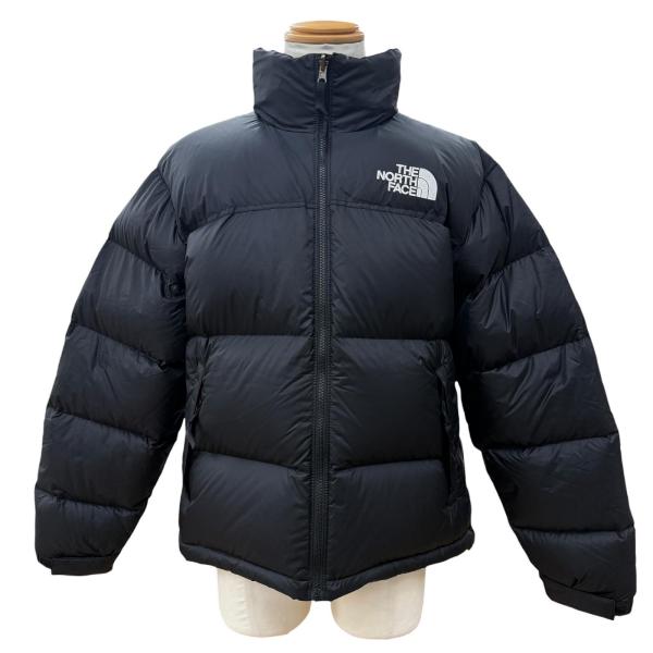 美品▼THE NORTH FACE ザ ノースフェイス NUPTSE JACKET フード入り ロゴ刺繍 ジップアップ ダウンジャケット ブラック M メンズ THE NORTH FACE（ザ ノースフェイス） 美品▽THE NORTH FACE ザ ノース