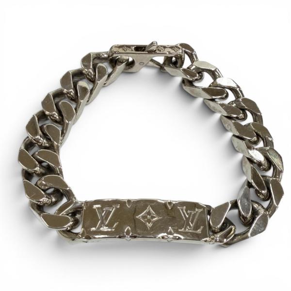 ルイヴィトン モノグラム チェーン ブレスレット シルバー メンズ LOUIS VUITTON（ルイ・ヴィトン） 良品☆LOUIS VUITTON M00856
