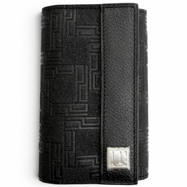 未使用品△Dunhill ダンヒル レザー D9 ロゴプレート 総柄 6連