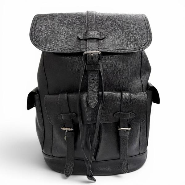 【COACH コーチ】 「ハドソン レザー バックパック（F36811）」 COACH（コーチ） 美品△COACH F36811 ハドソン ロゴレザーパッチ