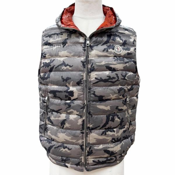 モンクレール　ダウンベスト　00 MONCLER（モンクレール） 美品▽MONCLER PATRICK 迷彩柄 カモフラ ロゴ