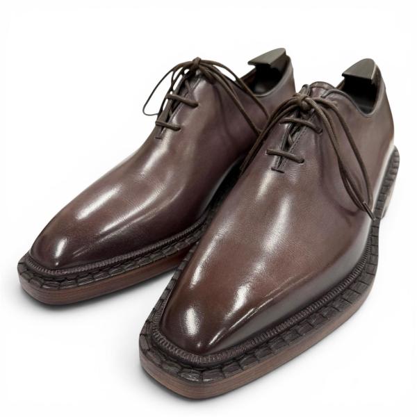 極美品▼Berluti ベルルッティ 2025年製 ヴェネチアカーフ デムジュール ネオ パラード オックスフォード レザーシューズ 6 定価436700円 定価436,700円 極美品▽Berluti ベルルッティ 2025年製 ヴェネチアカーフ