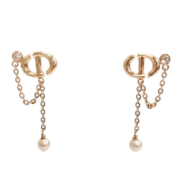 極美品△Christian Dior クリスチャンディオール CDNavy ライン