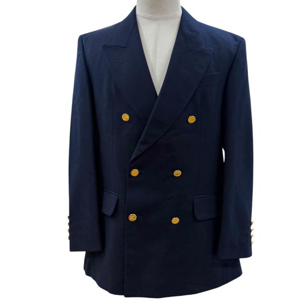 BURBERRY - 美品 Vintage バーバリー Burberrys ジャケット ブレザー テーラード ウール 金ボタン アウター レディース 94-82-175(L相当) ネイビー 極美品▽Burberrys バーバリー ヴィンテージ ウール 金ボタン ダブル