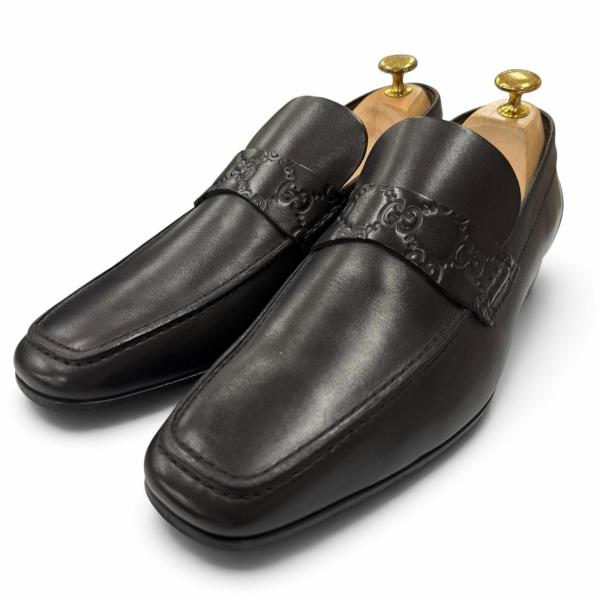 GUCCI（グッチ） 美品▽GUCCI GGエンボス Uチップ レザーシューズ